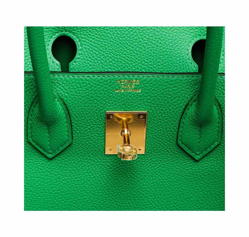 Hermes Birkin 30 Bamboo Togo Leather Gold Hardware