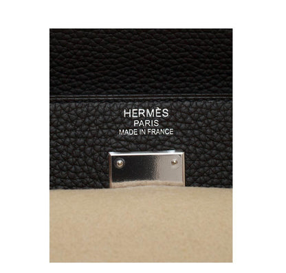 Hermes Kelly Retourne 35 Black Plomb Clemence Leather Palladium Hardware
