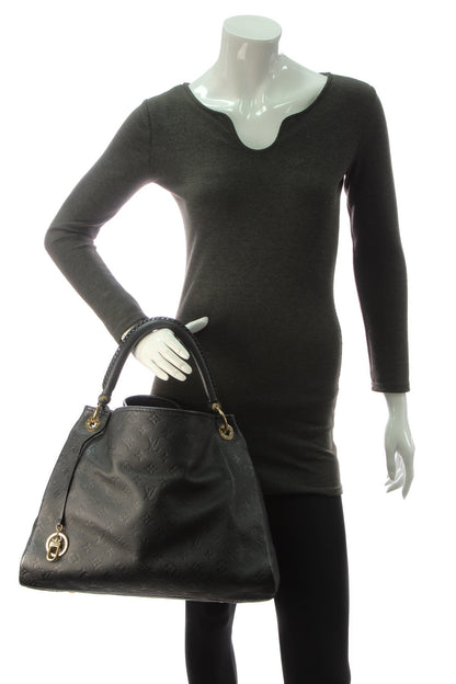 Louis Vuitton Artsy MM Monogram Empreinte Black Hobo Bag