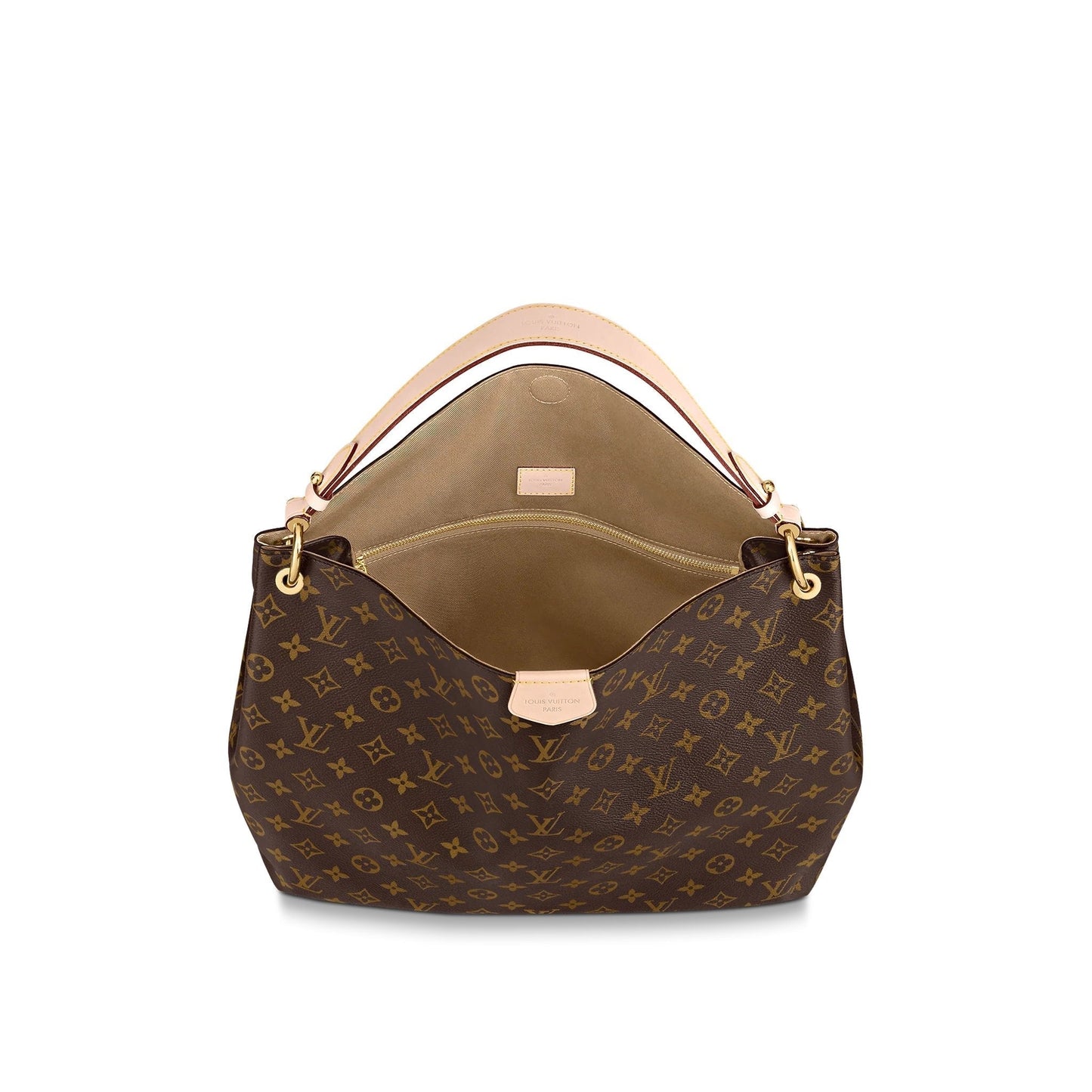 Louis Vuitton Graceful MM Monogram Beige Hobo Bag