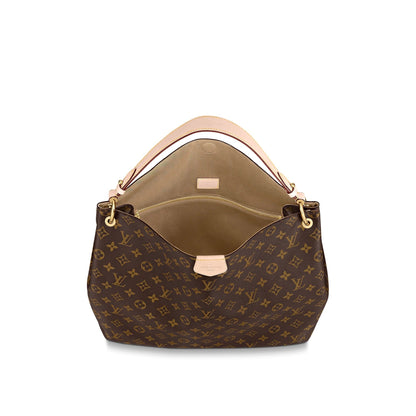 Louis Vuitton Graceful MM Monogram Beige Hobo Bag