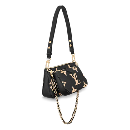 Louis Vuitton Multi Pochette Accessoires Black Cream Empreinte