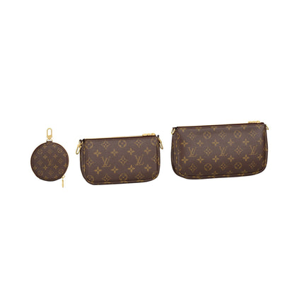 Louis Vuitton Multi Pochette Accessoires Monogram with Khaki Strap