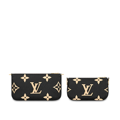 Louis Vuitton Multi Pochette Accessoires Black Cream Empreinte