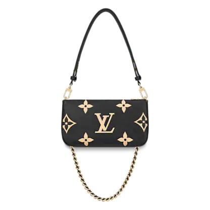 Louis Vuitton Multi Pochette Accessoires Black Cream Empreinte