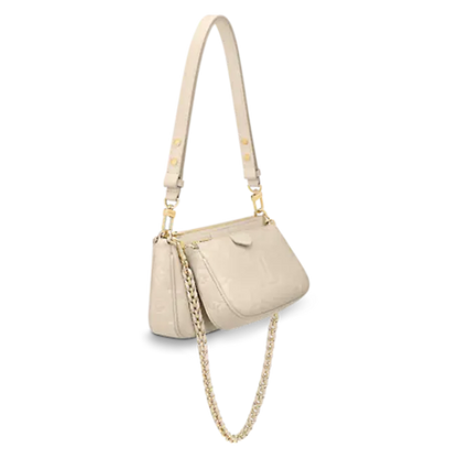 Louis Vuitton Multi Pochette Accessoires Black Cream Empreinte