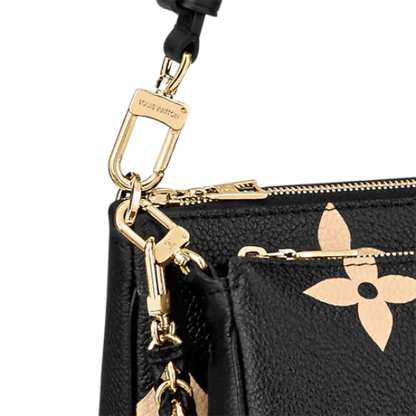 Louis Vuitton Multi Pochette Accessoires Black Cream Empreinte