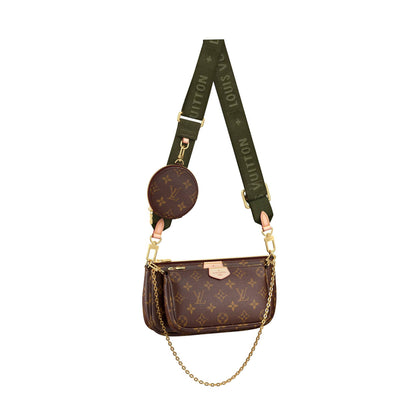 Louis Vuitton Multi Pochette Accessoires Monogram with Khaki Strap
