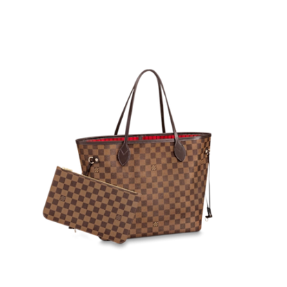 Louis Vuitton Neverfull MM Damier Ebene Rose Ballerine Tote