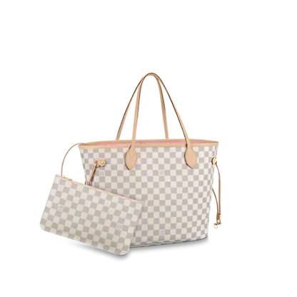 Louis Vuitton Neverfull MM Damier Azur Canvas Beige Tote
