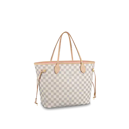 Louis Vuitton Neverfull MM Damier Azur Canvas Beige Tote