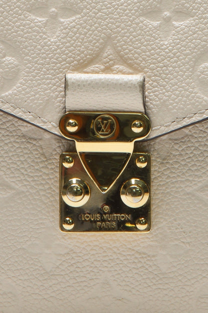 Louis Vuitton Pochette Metis Monogram Empreinte Neige Ivory