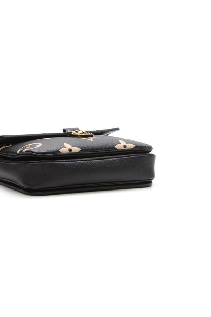 Louis Vuitton Pochette Metis Bicolor Empreinte Black Beige