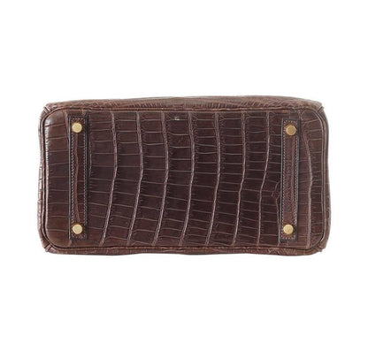 Hermes Birkin 30 Matte Havane Niloticus Crocodile Gold Hardware