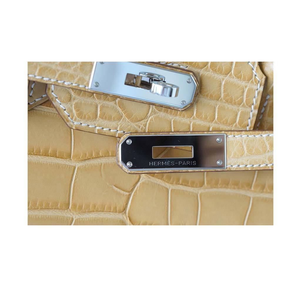 Hermès Birkin 35 Alligator Mais Bag