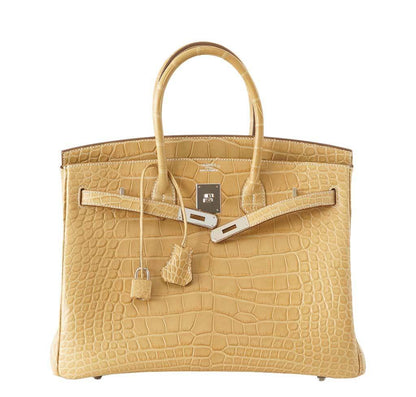 Hermès Birkin 35 Alligator Mais Bag