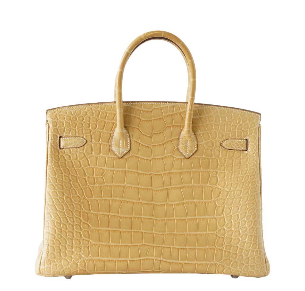 Hermès Birkin 35 Alligator Mais Bag