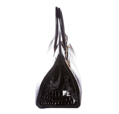 Hermes Birkin 35 Noir Porosus Crocodile Gold Hardware