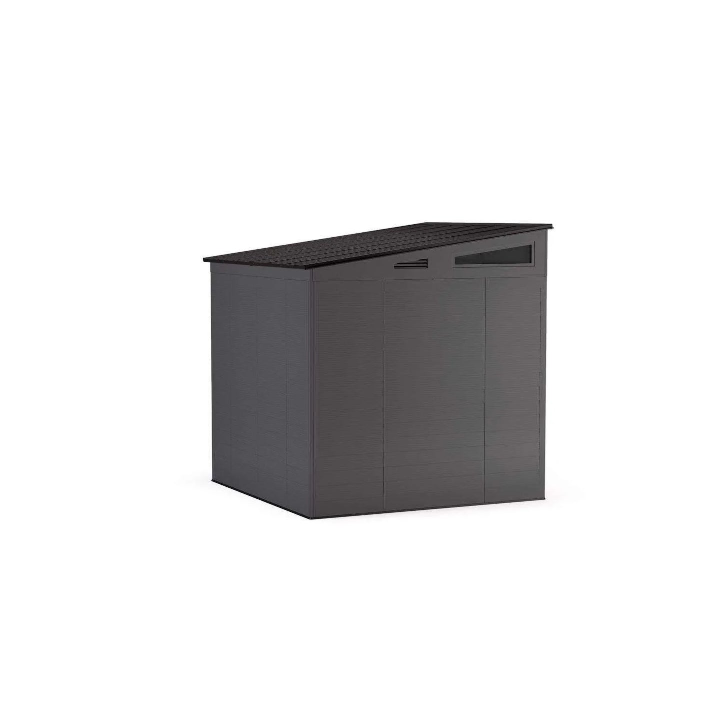 Suncast Modernist 7 ft. x 7 ft. Resin Vertical Pent Storage Shed with Floor Kits