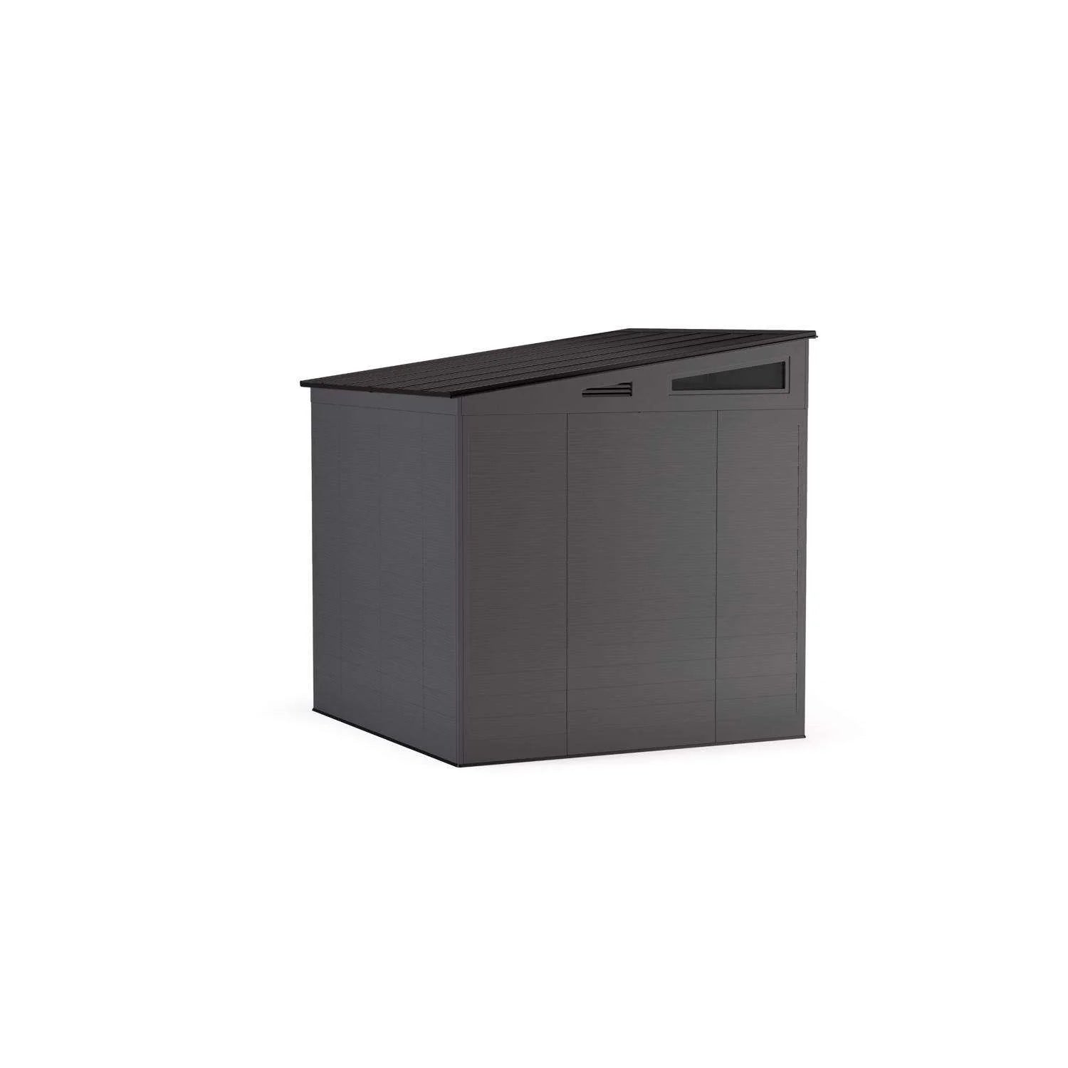 Suncast Modernist 7 ft. x 7 ft. Resin Vertical Pent Storage Shed with Floor Kits