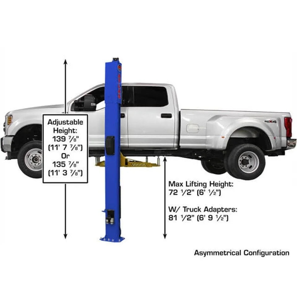 Atlas Equipment Platinum PVL10 ALI Certified Commercials Overhead 10,000 lb. Capacity 2-Post Lift
