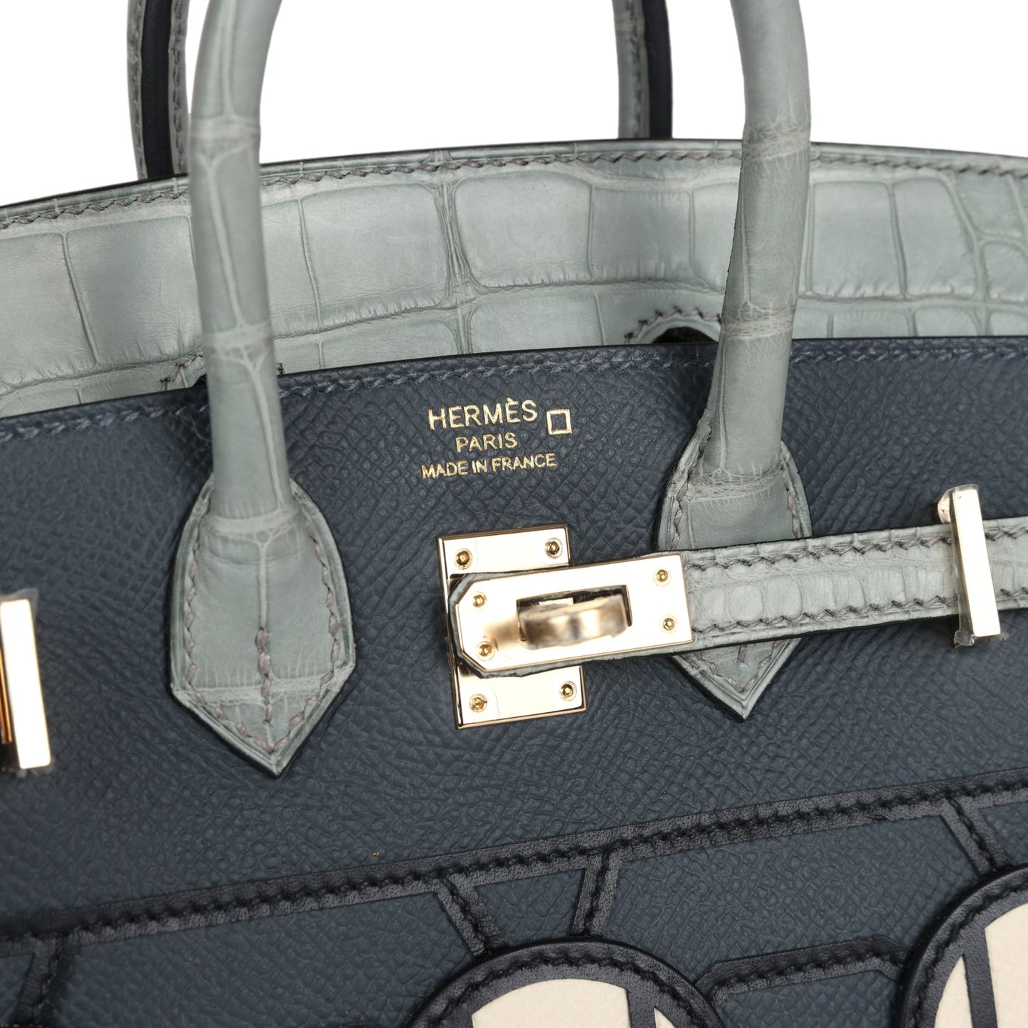 Hermes "Rainy Days" Sac Faubourg Birkin 20 Gris Misty Matte Alligator with Permabrass Hardware