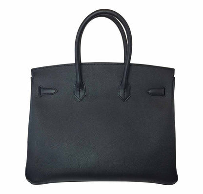 Hermes Birkin 35 Black Epsom Leather Gold Hardware