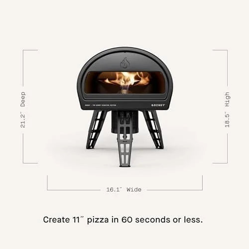 Gozney Roccbox Outdoor Pizza Ovens, Black, Portable, Gas &amp; Wood Fired, Restaurant-Grades