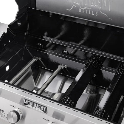 Monument Grills Eminence 405 |Tech Stainless Propane Gas Grills Eminence 405 &amp; Cast Iron Cooking Plate