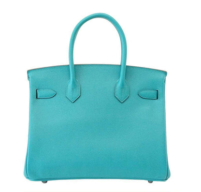 Hermes Birkin 30 Blue Paon Epsom Leather Palladium Hardware