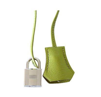Hermes Birkin 30 Vert Anis Chevre Leather Palladium Hardware