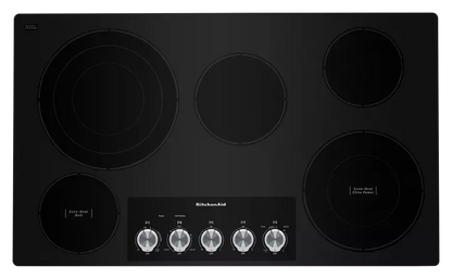KitchenAid 36″ Electric Cooktops with 5 Elements and Knob Controls